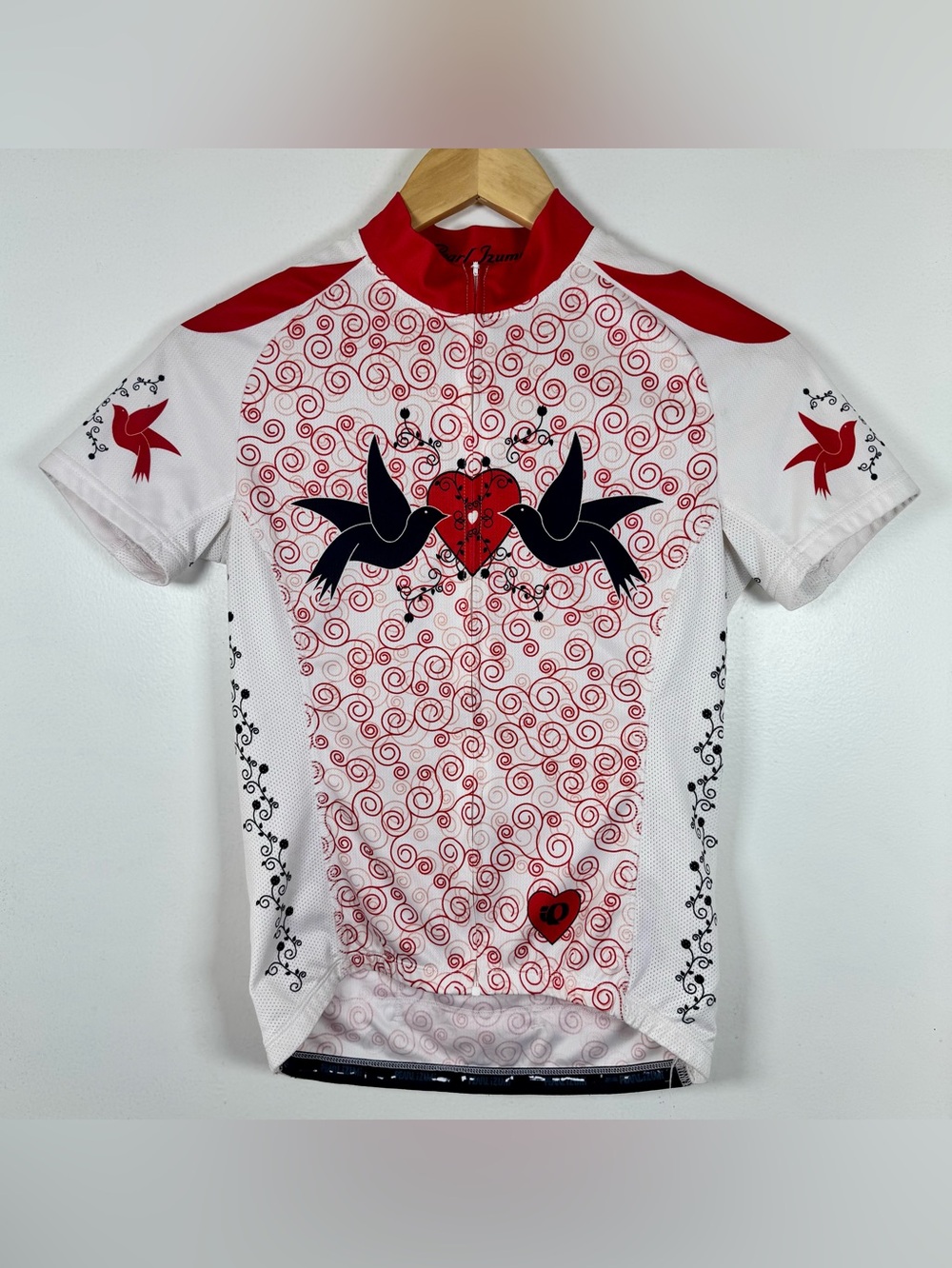 Pearl Izumi Women's Elite LTD cycling jersey Top Women’s Small Biking Birds EUC
